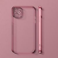 เคสโทรศัพท์แบบใสไฟฟ้ากรอบสี่เหลี่ยมหรูหรา,สำหรับ iPhone 11 13 12 Pro Max X XR XS 7 8 Plus SE 2020