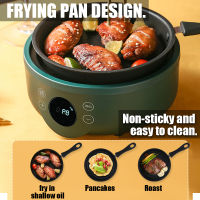 1.8L Multi-Function Electric Cooker Household Split Small Pot Stir Fry Cooker Hot Pot Noodles Fried Egg Steak Frying Pan 220V