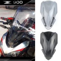 Ultrasupplier Z 900อุปกรณ์มอเตอร์ไซค์ที่เบนทางลมลมกระจกหน้ารถพร้อม Z900เหล็กยึดสำหรับคาวาซากิ2017 2018 2019สีดำควัน