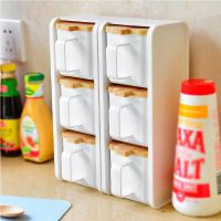 【CW】 Seasoning Holder Set Transparent Pepper Cumin Condiment Storage Rack Spice Jar Herb Organizer Tools