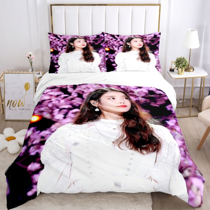 hot-iu-kpop-star-print-three-piece-bed-set-fashion-article-children-or-adults-for-beds-quilt-covers-pillowcasese