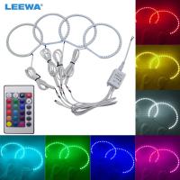 Leewa 4X127.5มม. ไฟ Led 5050smd Rgb สำหรับรถยนต์ไฟหน้าฮาโลดวงตานางฟ้าสำหรับ Bmw E39 Oem 01 03ไฟหน้า Ca3398