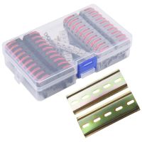 DIN Rail Terminal Blocks Kit, with Universal Compact Connectors, Connection Bar, Marker Strip, Screws, 28-12 AWG