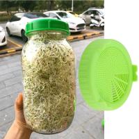 【hot】❃  Sprouting Lid Food Grade Mesh Sprout Cover Growing Germination Vegetable Silicone Jar