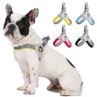 Reflective Pet Dog Harness Saddle Style Breathable Dog Chest Strap for Small Medium Dogs Puppy Harnesses French Bulldog Collar Collars