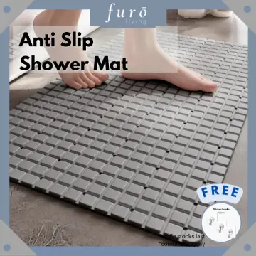 Shower Mat Non-slip Round Bathroom Mat With Strong Rubber Suction Cups And  Drain Holes Pvc Washable Shower Massage Foot Pad For Kids, Adults, Elderly