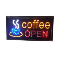 ป้ายไฟLED Coffee OPEN ป้ายไฟสำเร็จรูป ขนาด48*25 ซม. อักษร ตกแต่งหน้าร้านกาแฟ LED SIGN ข้อความ