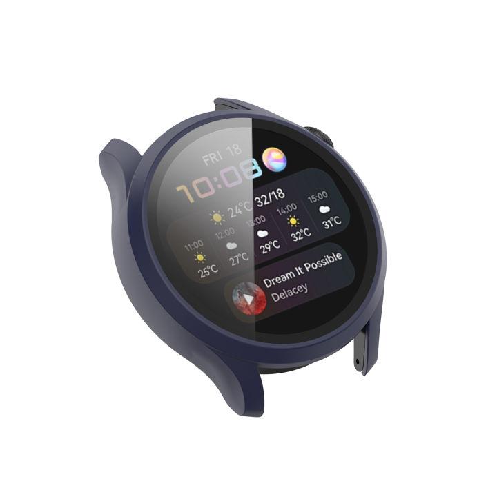zenia-เคสนาฬิกากันกระแทก-เคส-pc-สีสันสดใสป้องกันผิวง่ายสำหรับ-huawei-watch-3-3-pro-watch3-46มม-48มม-พร้อมฟิล์มกระจกนิรภัยอุปกรณ์เสริมกันชนหน้าจอ
