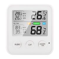 Electronic Digital Temperature Humidity Meter Indoor Outdoor Hygrometer Weather Station Clock
