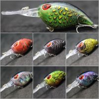 wLure Crankbait Wobble Fishing Lure 6cm 5g Deep Diving Tight Action Fresh Water Hard Bait Floating 8# Hooks Insect Bait C770Lures Baits