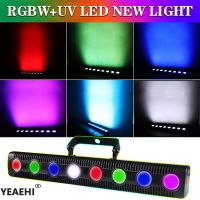 Laquitalo เพลงแถบไฟ LED RGBW + UV สายแสงดีเอ็มเอ็กซ์ไฟ LED ฉายใส่ผนังสีสันสดใสเหมาะสำหรับดีเจเวทีปาร์ตี้ไฟงานแต่งงานดิสโก้