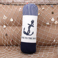 Soft Lumbar Roll Back Support Pillow Cotton Cushion Polyester Core Nautical Theme Rudder Anchor Go To Harbor Home Decor Boy Toy