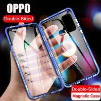 [Great. Cell phone case]  OPPO Reno 8T 5G A78 A17k A77s 8/8 Z Pro A77 A57 5F A93 7/7 A95 A76 6/6 A9 5 A5 A54 A74 A15s 4 A53 A52 A31 A91/2020 F11 K3 F9 a7 A5S A12 A3s 3 2F เคสกระจกสองด้านการดูดซับแม่เหล็กโลหะ