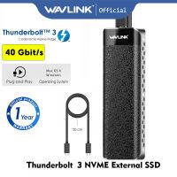 Wavlink Thunderbolt 3 To NVME SSD,40Gbps Type-C ถึง M Key/ B + M Key 2280เคสฮาร์ดไดรฟ์เสริมอลูมิเนียมแบบพกพา PCIe NVME SSD ฮาร์ดไดรฟ์เข้ากันได้กับ Thunderbolt 4