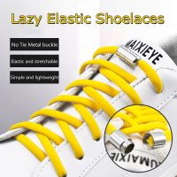 【LZ】☎❁  Elastic No Tie Shoelaces para crianças e adultos cadarços semicírculo Quick Lazy Metal Lock Sneakers Strings