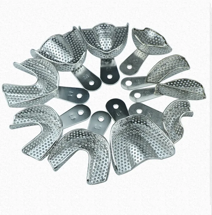 Stainless Steel Dental Trays Upper Lower Impression Trays Autoclavable