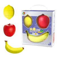 Fanxin Fruit Cube Bananer Apple Pear Orange Lemon Peach Stickerless cubo Magico Educational Puzzle X 39;mas gift idea