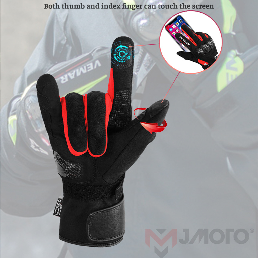 2 GUANTES MOTO Touch Screen Full Protective Motorcycle Racing Gloves Waterproof 