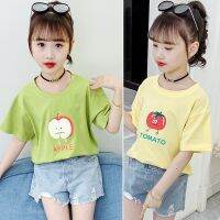 [COD] 2021 Short-sleeved T-shirt New Round Neck Cotton T Little Cartoon Fruit and Vegetable