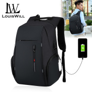 LouisWill Ba lô đựng laptop có sạc USB tiện lợi thiết kế gọn năng động