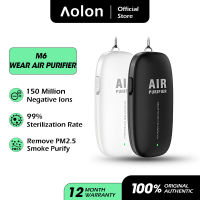 ซื้อ1แถม1 Aolon M6 เครื่องฟอกอากาศ necklace air purifier เครื่องฟอกอากาศแบบชาร์จไฟและพกพาส่วนบุคคลเครื่องกำเนิดไอออนลบ ฟอกอากาศกำจัดเชื้อโรคฝุ่นไวรัสแบคที