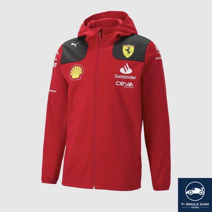 Scuderia Ferrari 2023 Team Hooded Softshell Jacket (Official F1 Merch