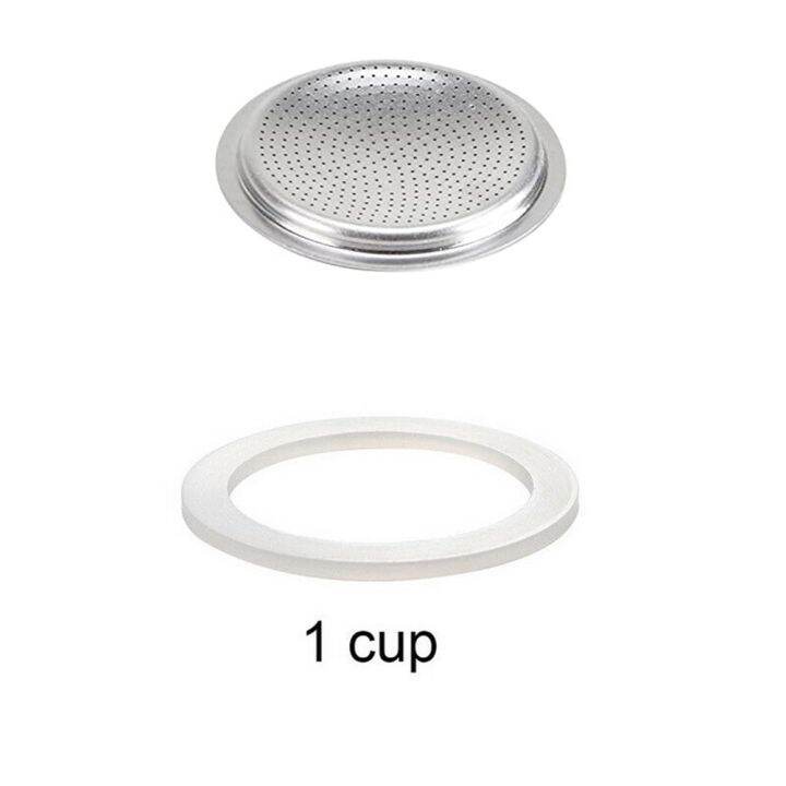 Moka Pot Coffee Pot Silicone Ring Rubber Seal+Sieve,ForCoffee Tea