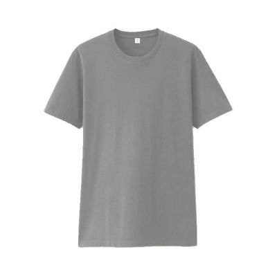 Tatchaya เสื้อยืด คอตตอน สีพื้น คอกลม แขนสั้น Dark Grey (สีเทาดำ) Cotton 100%