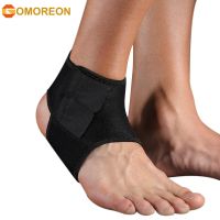 GOMOREON 1Pcs Ankle Support for Men and Women - Nylon Breathable Adjustable Ankle Brace Sprain for Running Cycling Basketball