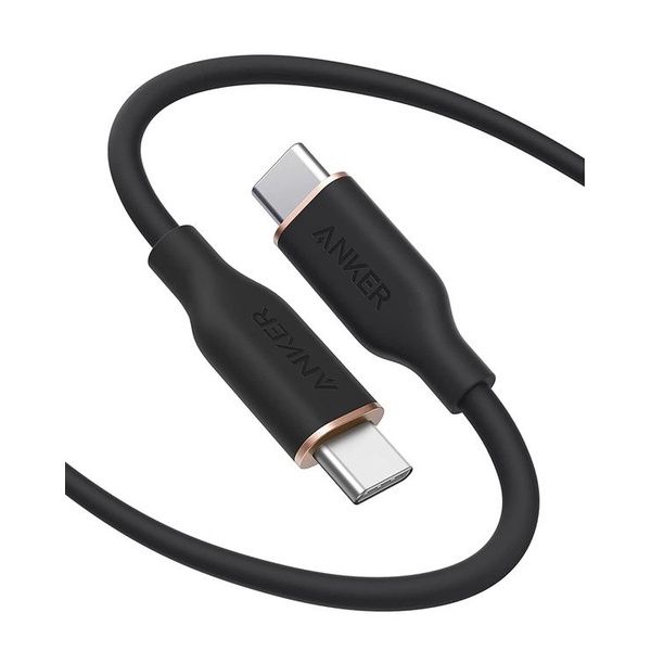 anker-powerline-iii-flow-สาย-usb-c-เป็น-usb-c-100w-สีดําเที่ยงคืน