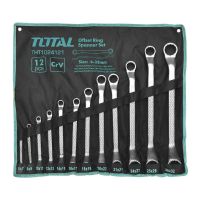 Total ประแจแหวนเดี่ยว 12ตัวชุด ขนาด 6-32มิล รุ่นTHT1024121 ( Ring Spanner Set ) ชุดประแจแหวน