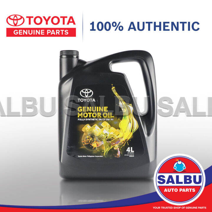 TOYOTA Genuine Parts Motor Oil Fully Synthetic SN/CF 5W-30 FOR DIESEL ...