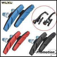 WUXU 1Pair ยาง + โลหะ ผ้าเบรคจักรยานแบบเงียบ มี3สี ทนทานต่อการใช้งาน แผ่นเบรค V สำหรับจักรยาน ระบบเบรกเบรก ติดทนนาน แผ่นยึดเบรค V สำหรับจักรยาน อุปกรณ์เสริมสำหรับขี่จักรยาน