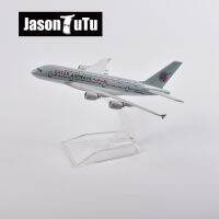 JASON TUTU กระเป๋าเครื่องบินขนาด16ซม. เครื่องบินจำลอง A380โมเดลเครื่องบินอากาศยานเครื่องบิน1/400โลหะหล่อจากโรงงานขายส่ง