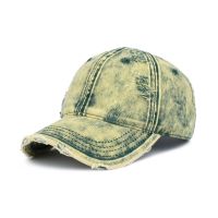 Girls Boys Washed Denim Baseball Cap Casual Breathable Distressed Jean Hat