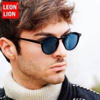 （A Decent034） LEONLION 2021ข้าวเล็บรอบผู้หญิง/ผู้ชายแว่นกันแดดออกแบบแว่นตาเลนส์ช้อปปิ้ง Oculos De Sol Feminino