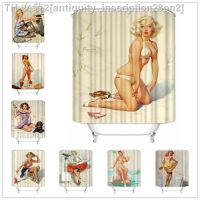 【CW】☃♕  Musife Custom pin up girls Shower Curtain Polyester Fabric