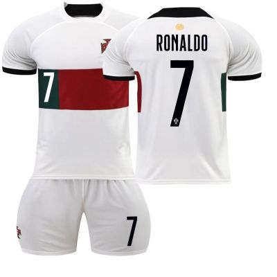 ■☬  Wholesale and the 2022 World Cup squad Portugal away cristiano ronaldo football suits short-sleeved white 7 training suit