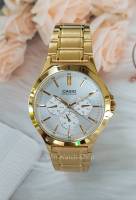 นาฬิกา Casio รุ่น MTP-V300G-7A นาฬิกาผู้ชาย สายแสตนเลสสีทอง หน้าปัดขาว - ของแท้ 100% ประกันสินค้า 1 ปีเต็ม