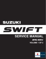 คู่มือซ่อม SUZUKI SWIFT 2012-2016 ( เป็นไฟล์PDF ใส่ Flash Drive )