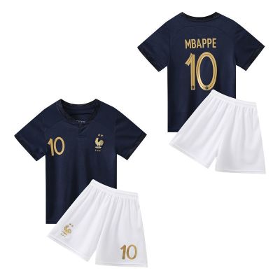 【Ready Stock】 Childrens 2022 World Cup football jersey suits kindergarten pupils games performance to take custom