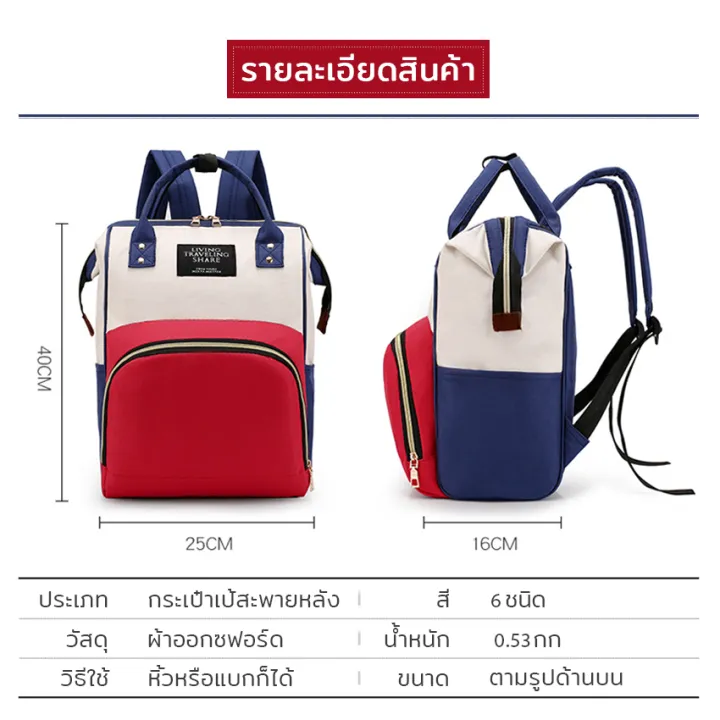 ndm84-พร้อมส่ง-กระเป๋า-กระเป๋าเป้-กระเป๋าสะพายหลัง-กระเป๋าเก็บอุณหภูมิ-กระเป๋าสะพายผญ-กระเป๋าแฟชั่น-กระเป๋าผู้หญิง-กระเป๋าใส่ขวดนม-เป้