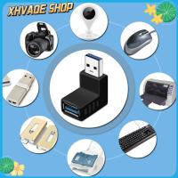 XHVAQE USB ส่วนขยายเชื่อมต่อความเร็วสูงสีน้ำเงิน/ดำ3.0อะแดปเตอร์ปลั๊กขวา + ซ้ายพิมพ์ตัวผู้เป็นตัวเมีย