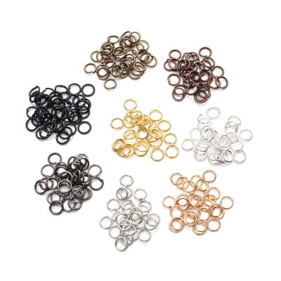 200/100pcs Stainless steel single ring open ring hand-connected closed ring diy necklace jewelry accessory connection ring wholesale
