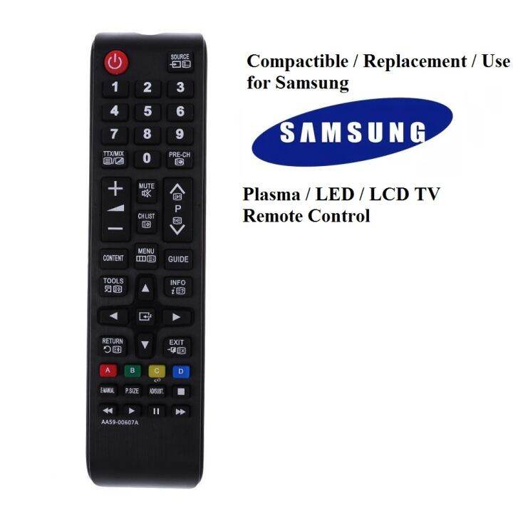 Remote Control Compactible Plasma / LCD / LED Samsung TV AA59-00607A ...