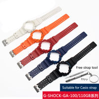 Soft Silicone rubber strap mens and womens glossy celet Replacement belt for G Shock GD GA GLS-100 110 120 Resin watch case