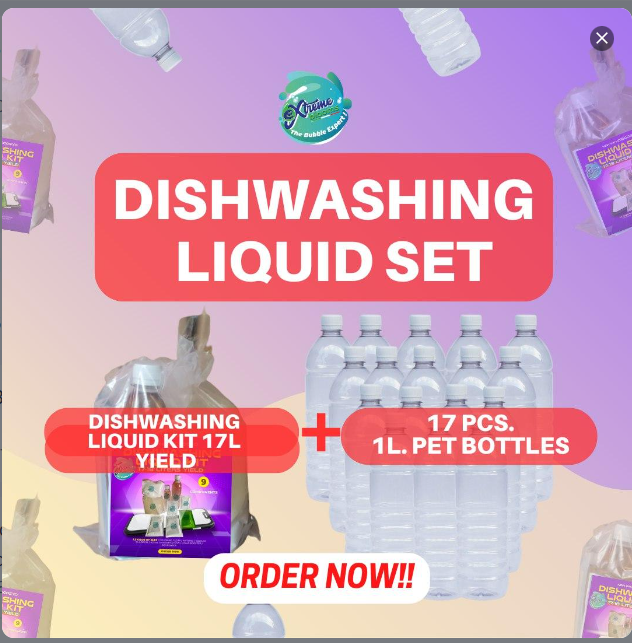 SUPERIOR DIY Dishwashing Liquid Kit WITH PET Bottles REGULAR CAPS