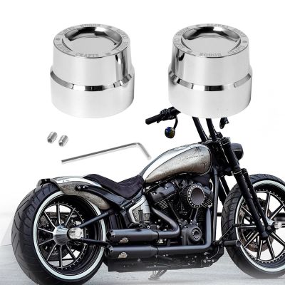 : “-สำหรับ Harley สปอร์ตเตอร์เอ็กซ์แอล883 1200 Dyna Softail Fat Boy การท่องเที่ยวถนนถนน Electra ตัวเลื่อนเชือกสามก้านฝาครอบนอตเพลาหลังด้านหน้า