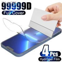 【HOT】☞▤✻ 4Pcs Hydrogel Film iPhone 14 13 12 Protector XS 8 7 X XR SE2022