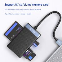 ✻┅ USB 3.0 USB C Card Reader 4 in 1 Smart Memory Card Reader SD TF CF MS Compact Flash Card Adapter 15cm Cable for Laptop PC